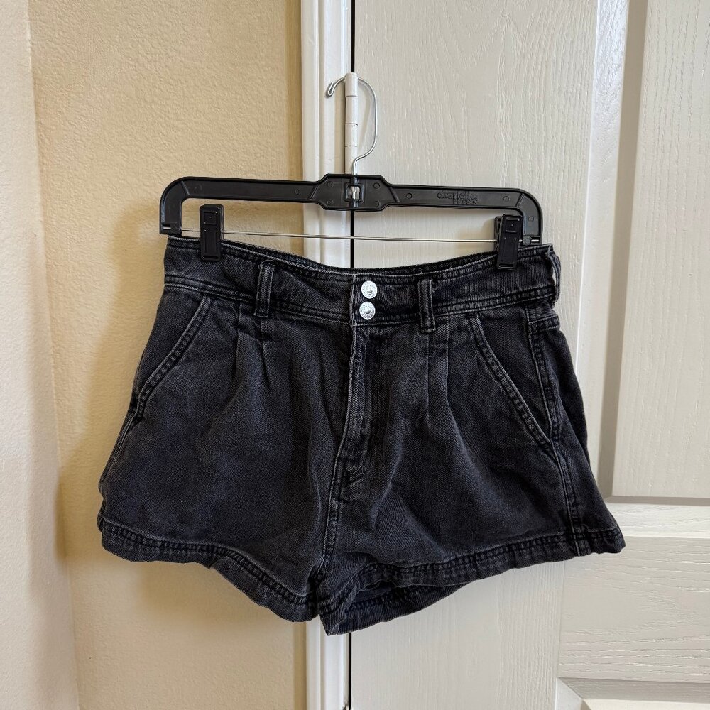 American Eagle Black High-waisted Jean Shorts